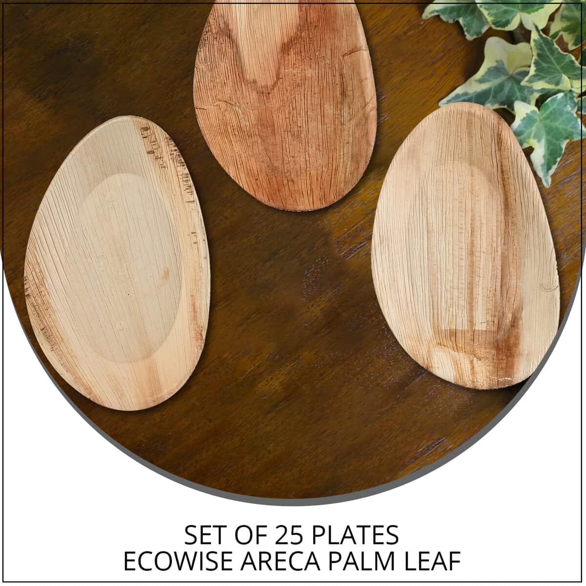 EcoWise Areca Palm Leaf 7 Heart Plates - 10ct. image number 1