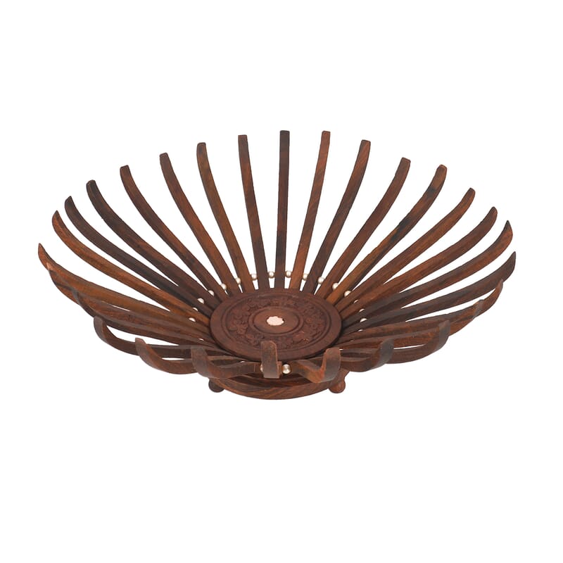 Natural Brown Rose Wood made Folding Fruit Platter/Tray