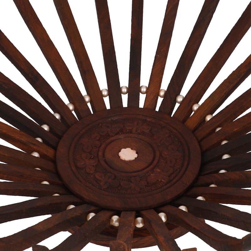 Natural Brown Rose Wood made Folding Fruit Platter/Tray