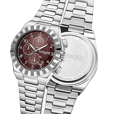 Gamages of London Limited Edition Hand Assembled Distinguish Automatic Movement Watch in Stainless Steel (45mm) FREE GIFT PEN