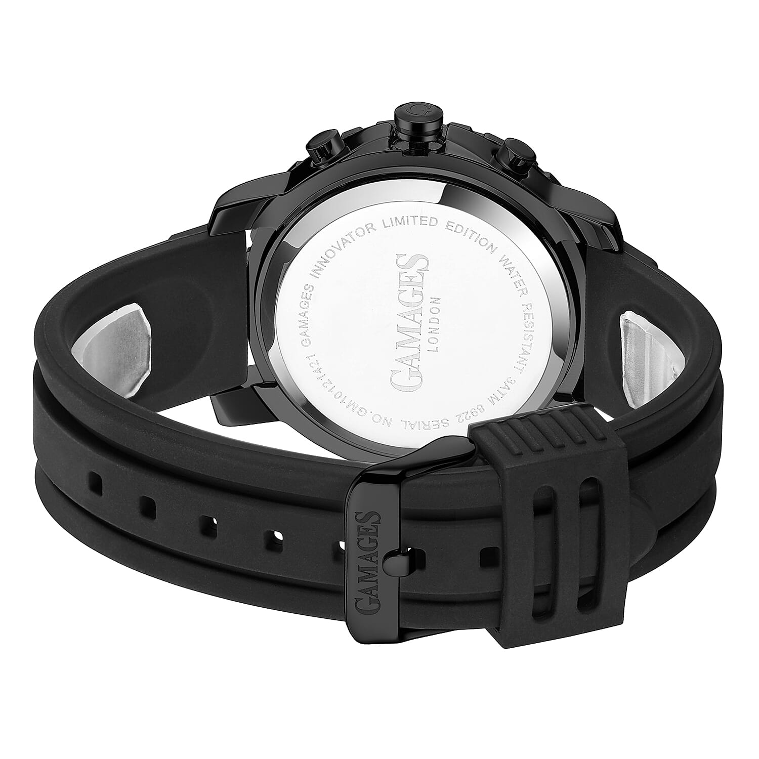 GAMAGES OF LONDON Limited Edition Hand Assembled Innovator Automatic Movement Silicone Strap Watch in Yellow (45mm)