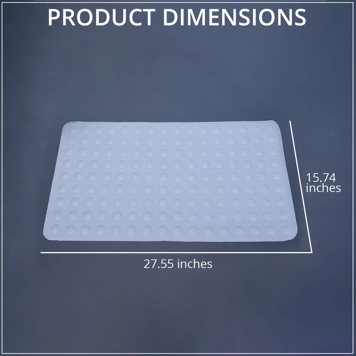 HOMESMART Blue 100% Latex Bath Mat image number 3