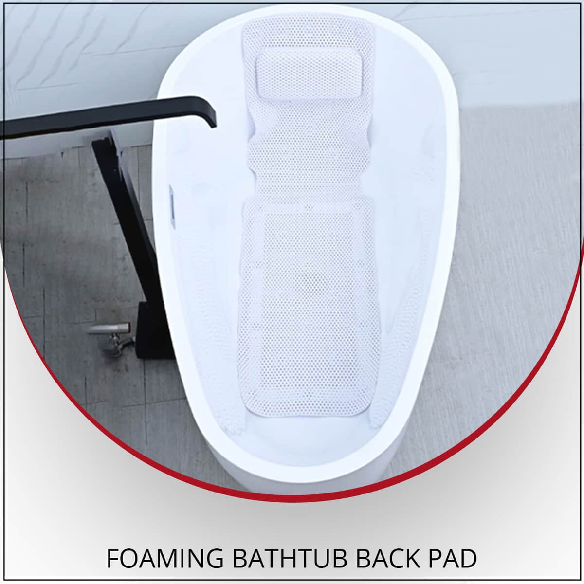 Homesmart White Foaming Bathtub Back Pad image number 1