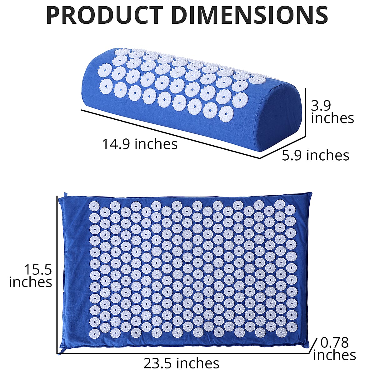 Homesmart Acupressure Mat Blue with Pillow image number 4