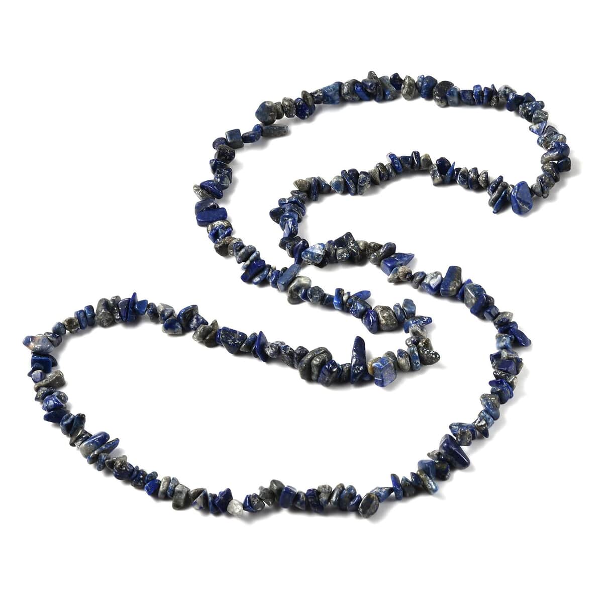Lapis Lazuli Chips Endless Necklace 34 Inches 347.00 ctw image number 2