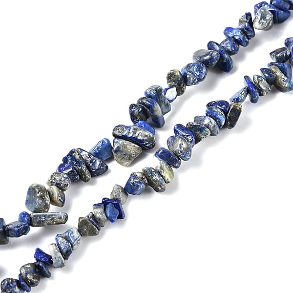 Lapis Lazuli Chips Endless Necklace 34 Inches 347.00 ctw