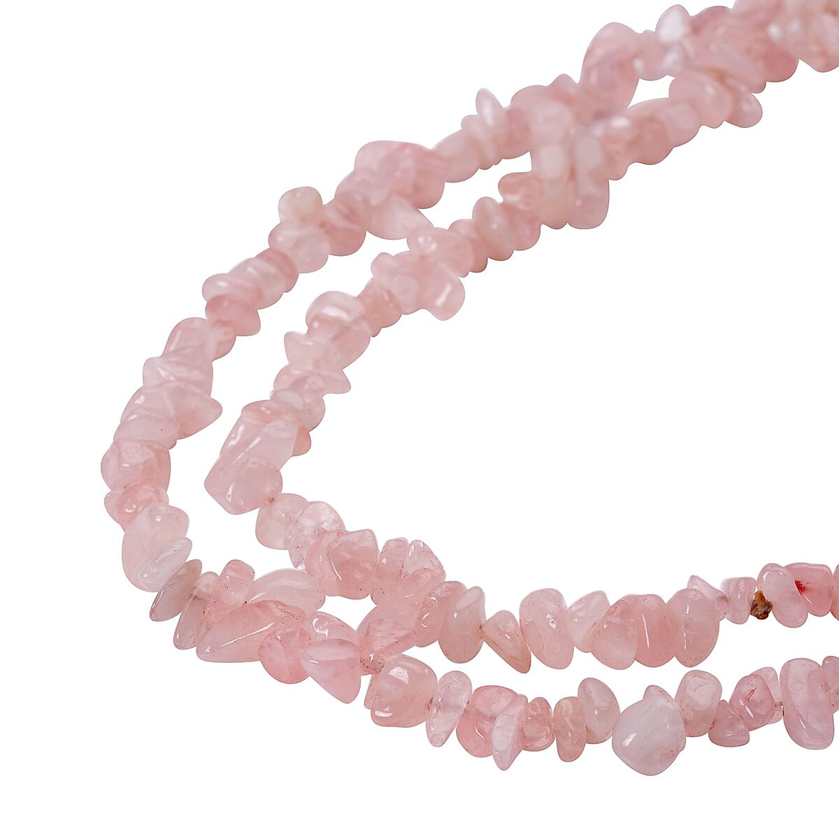 Galilea Rose Quartz Chips Endless Necklace 34 Inches 291.50 ctw  image number 3