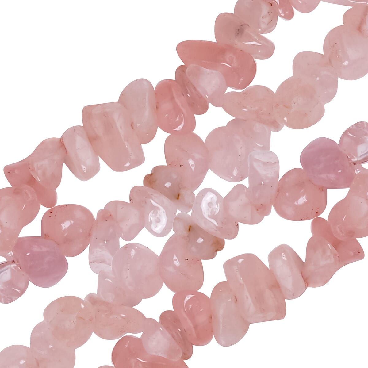 Galilea Rose Quartz Chips Endless Necklace 34 Inches 291.50 ctw  image number 4