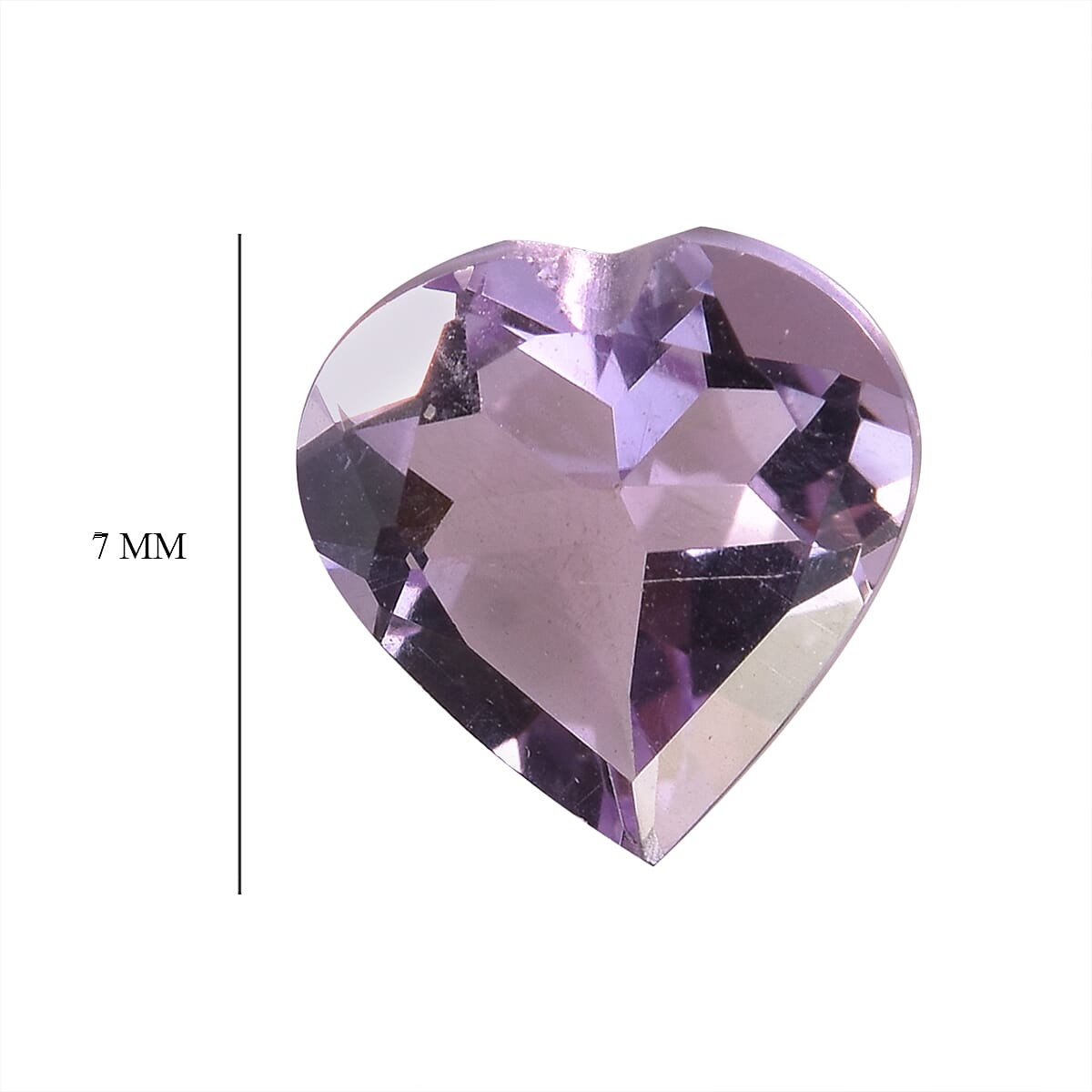 AA Rose De France Amethyst (Hrt 7 mm) 0.95 ctw image number 3