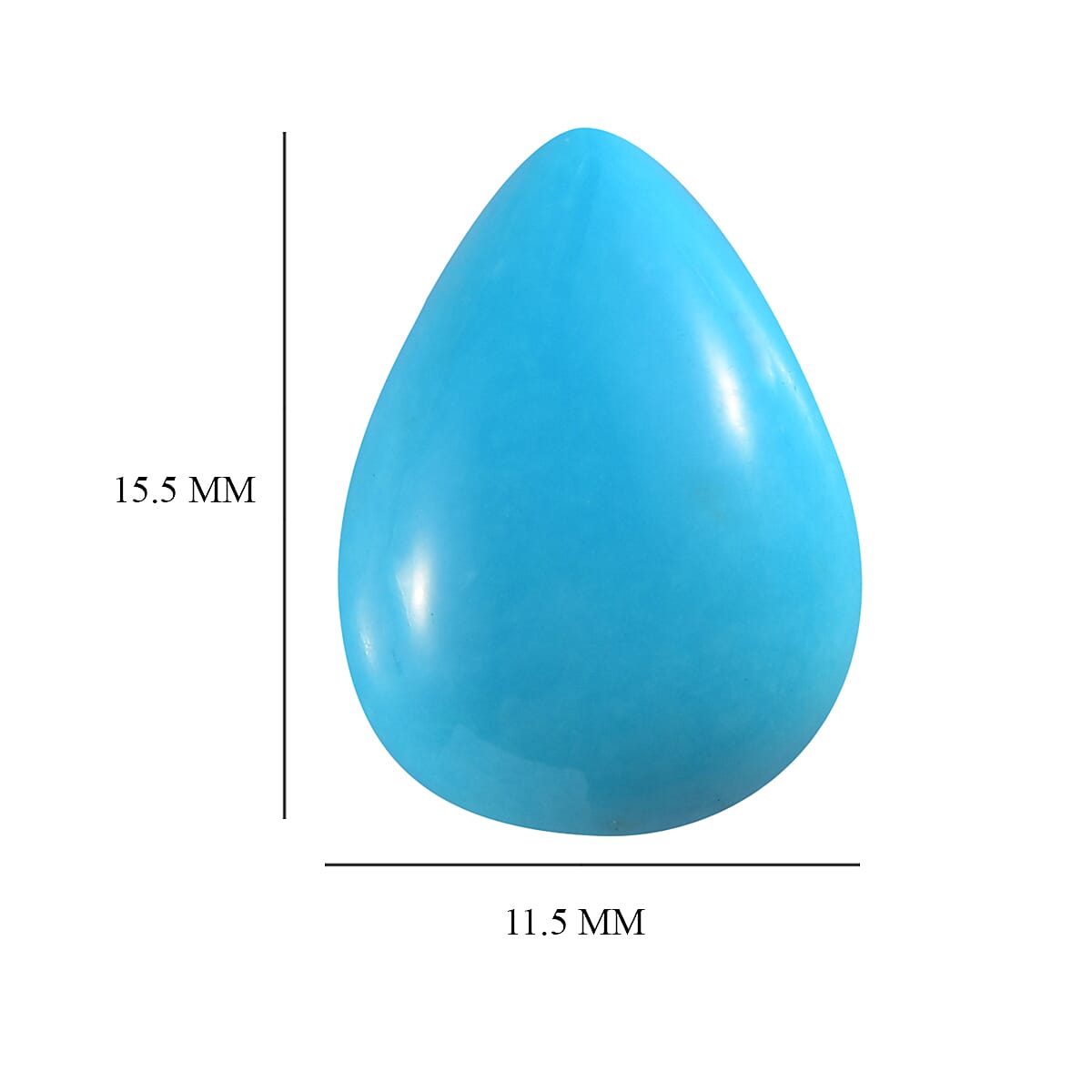 AA Sleeping Beauty Turquoise (Pear 15.5x11.5 mm) 5.05 ctw image number 3