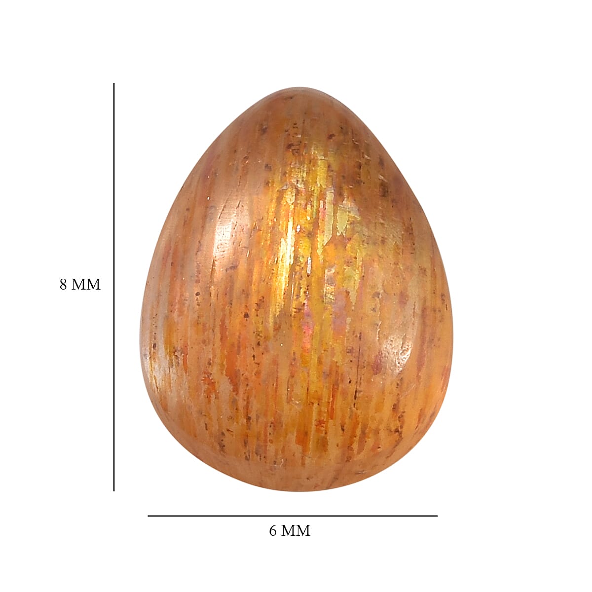 Golden Feldspar (Pear 8x6 mm) 1.03 ctw image number 3