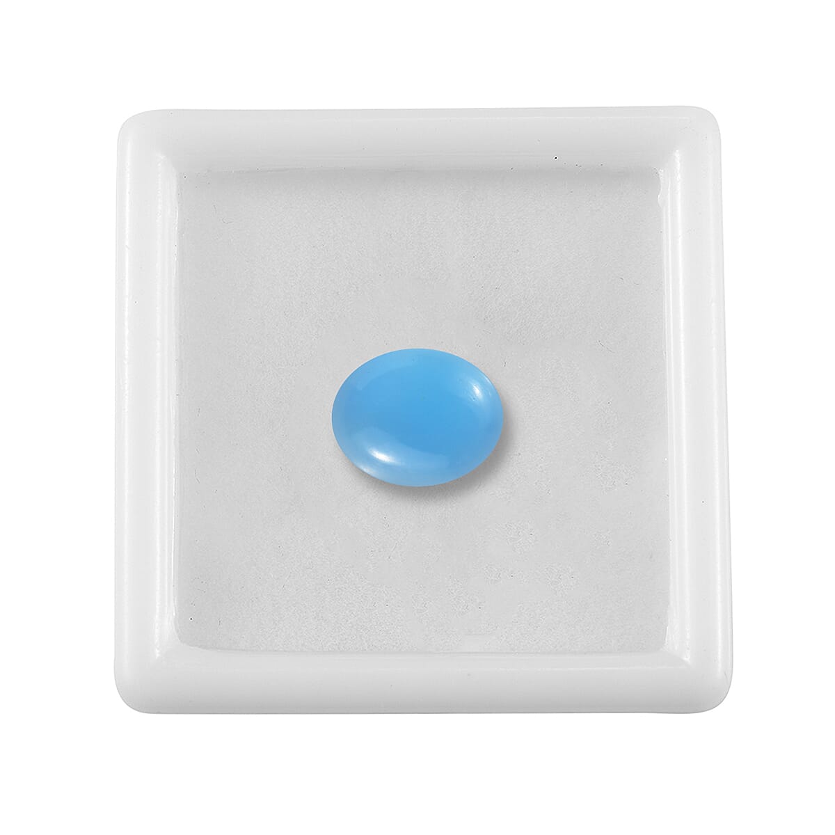 Enhanced Blue Chalcedony (Ovl 11x9 mm) 2.54 ctw