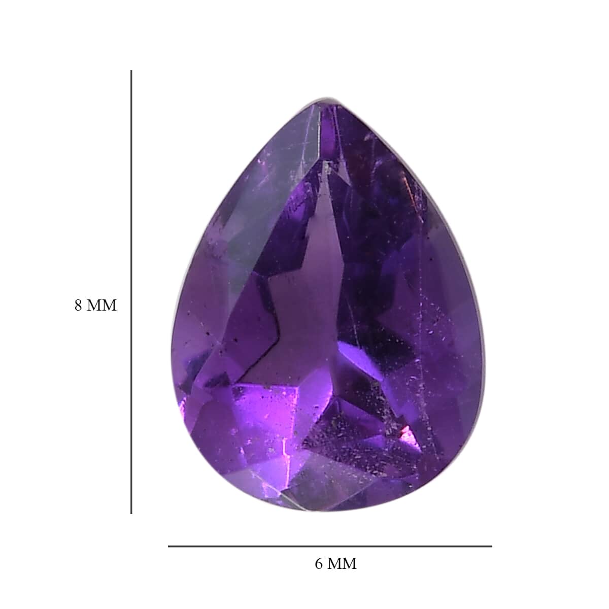 Amethyst (Pear 8x6 mm) 0.85 ctw image number 3