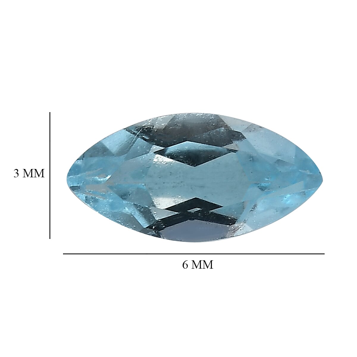 AA Swiss Blue Topaz (Mrq 6x3 mm) 0.26 ctw