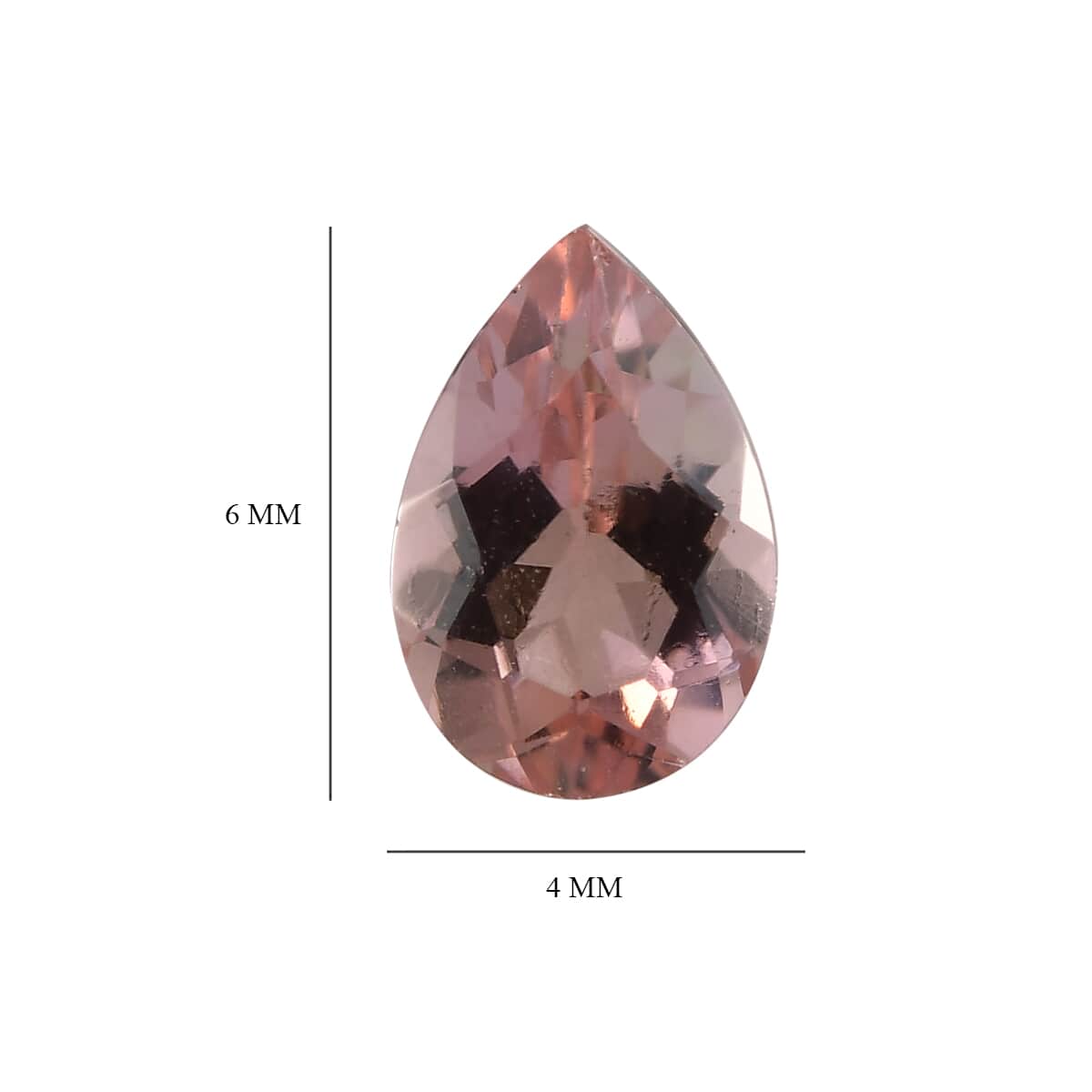 AA Salmon Pink Tourmaline (Pear 6x4 mm) 0.31 ctw image number 3