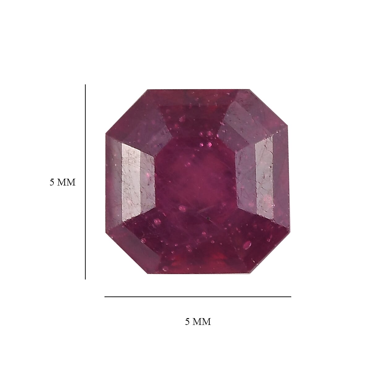 Fissure Filled Pink Ruby (Oct 5x5 mm) 0.74 ctw image number 3