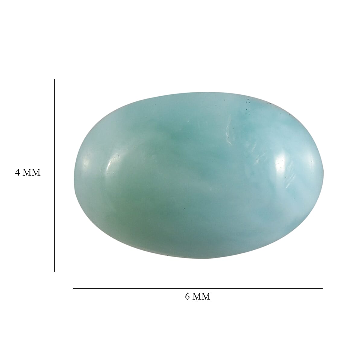 Natural Green Larimar (Ovl 6x4 mm) 0.46 ctw image number 3