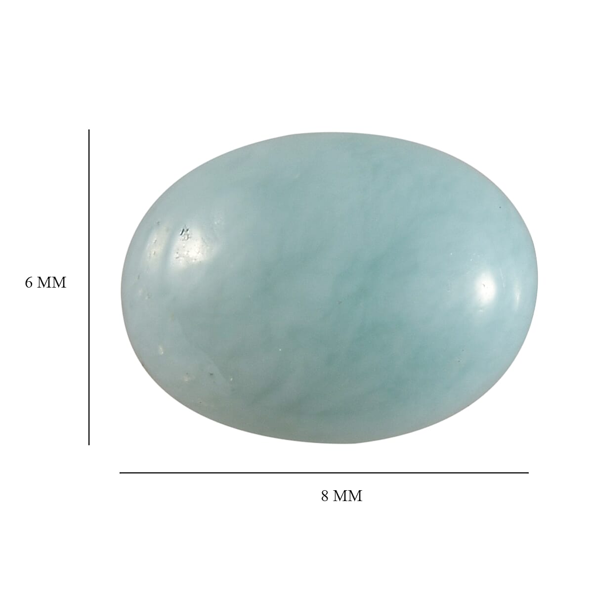 Natural Green Larimar (Ovl 8x6 mm) 1.20 ctw image number 3