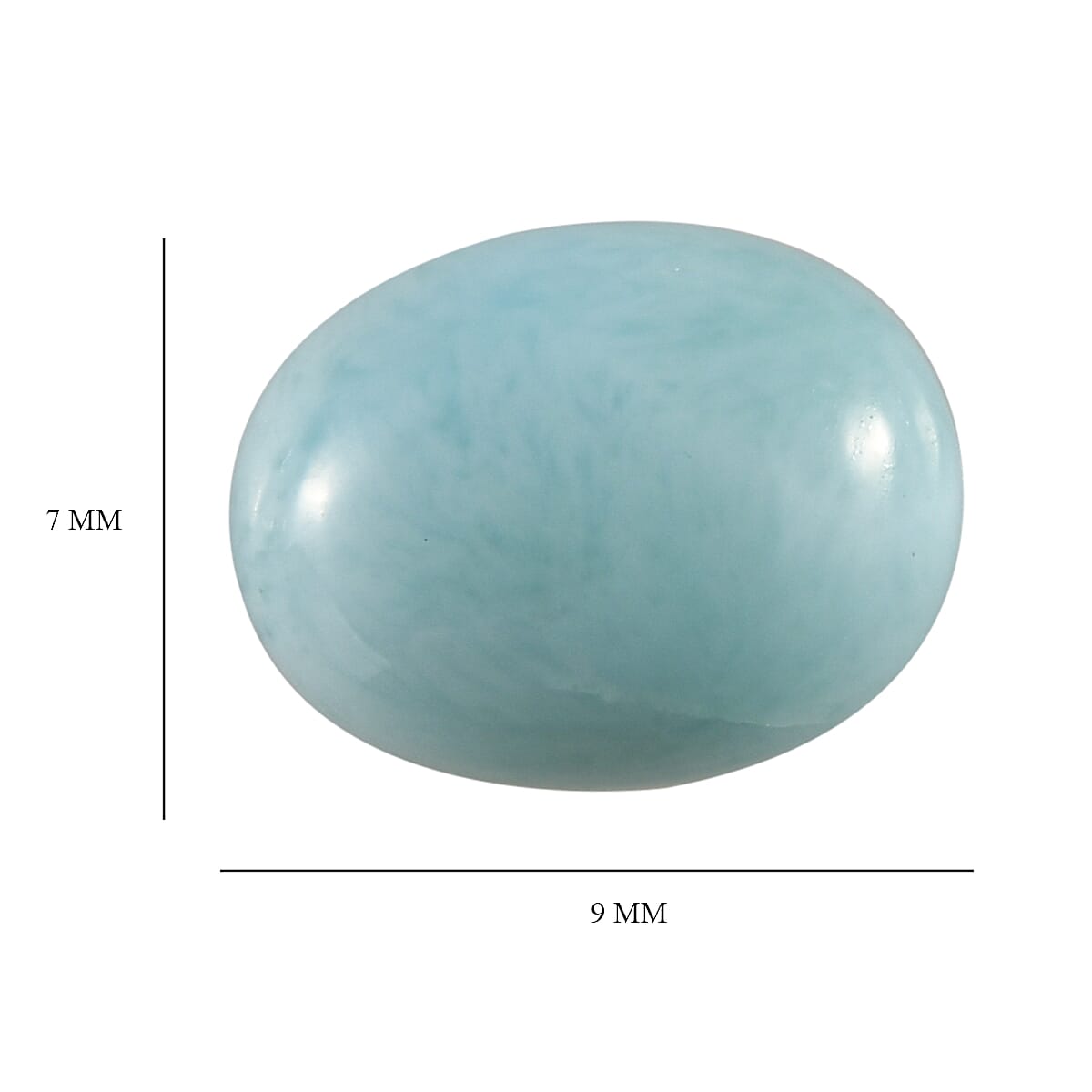 Natural Green Larimar (Ovl 9x7 mm) 1.76 ctw image number 3