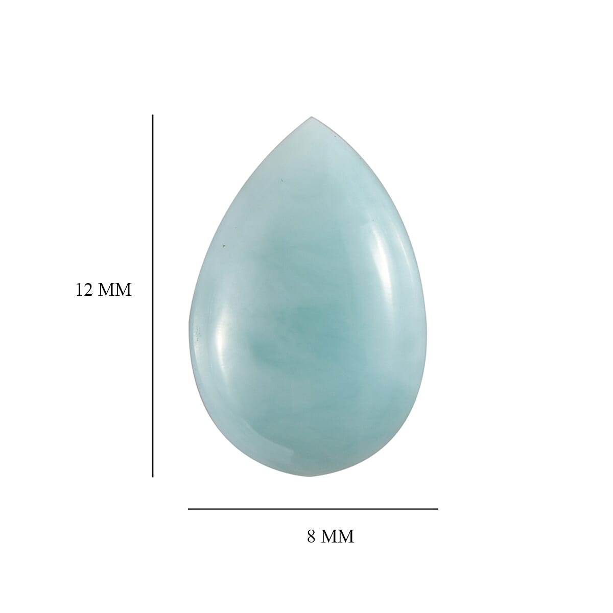 Natural Green Larimar (Pear 12x8 mm) 2.73 ctw image number 3