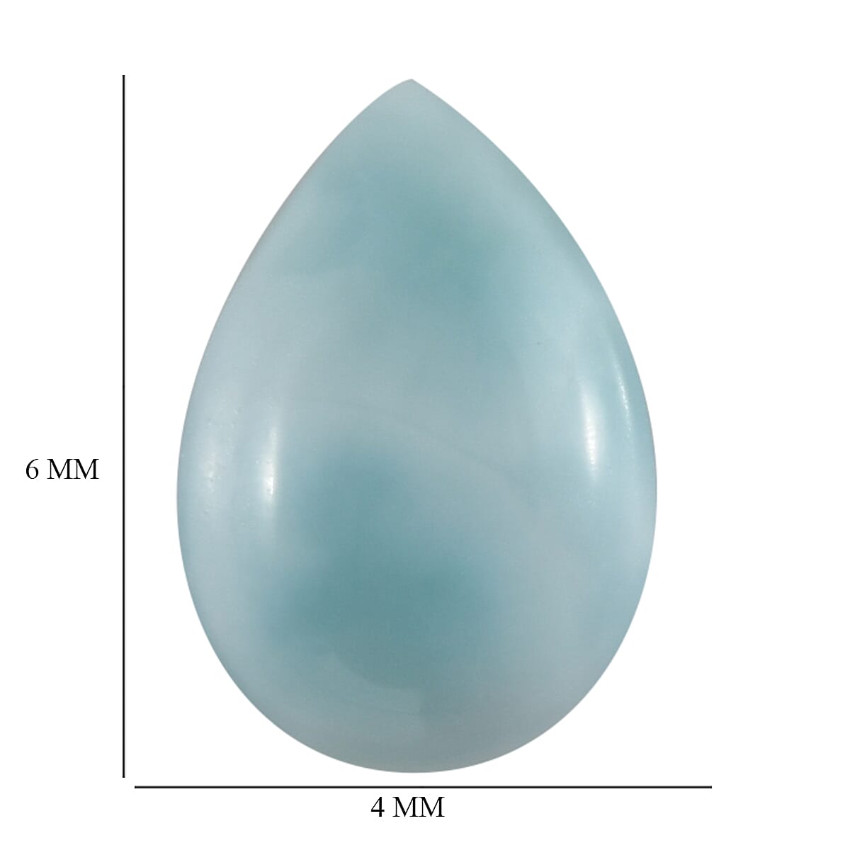 AA Natural Green Larimar (Pear 6x4 mm) 0.38 ctw