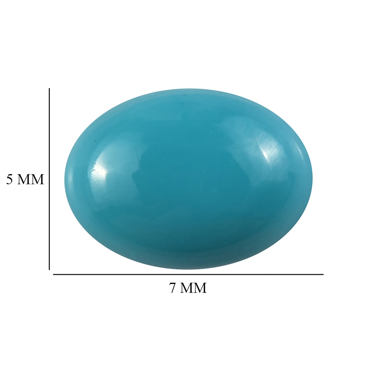Egyptian Turquoise (Ovl 7x5 mm) 0.64 ctw image number 3