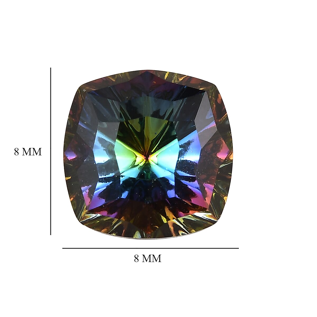 Vitrail Medium Crystal (Cush 8x8 mm) 2.20 ctw image number 3