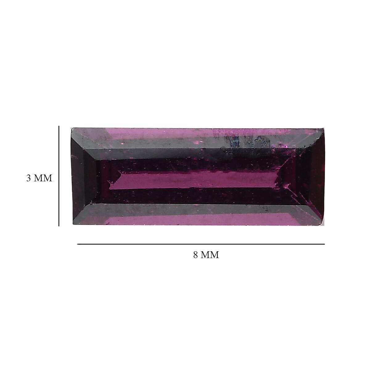 AAA Orissa Rhodolite Garnet (Bgt 8x3 mm) 0.60 ctw