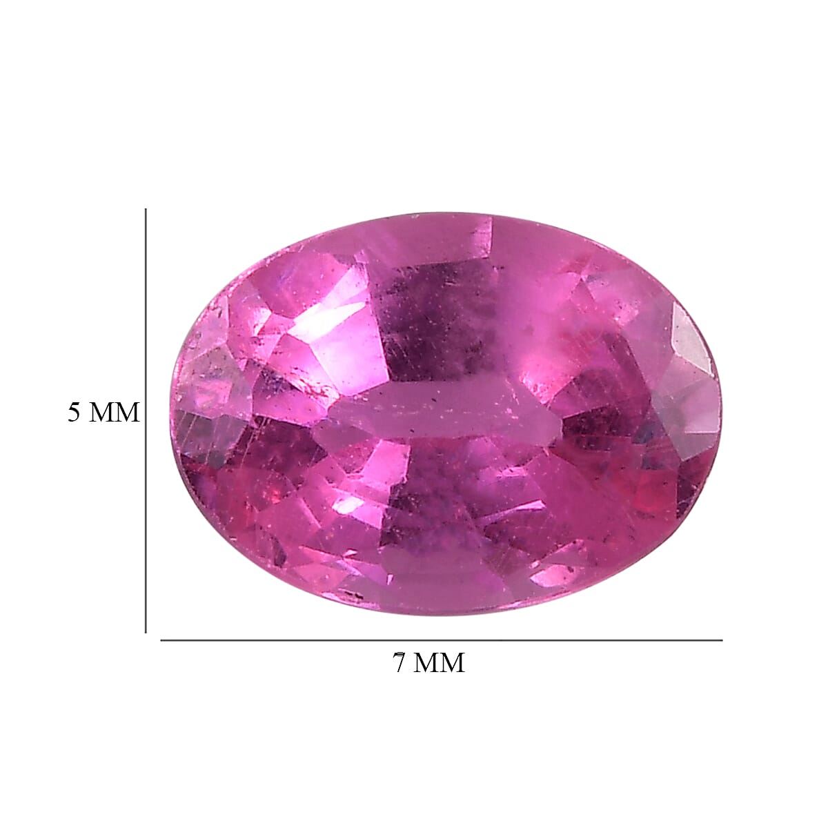 Fissure Filled Pink Ruby (Ovl 7x5 mm) 0.89 ctw image number 3
