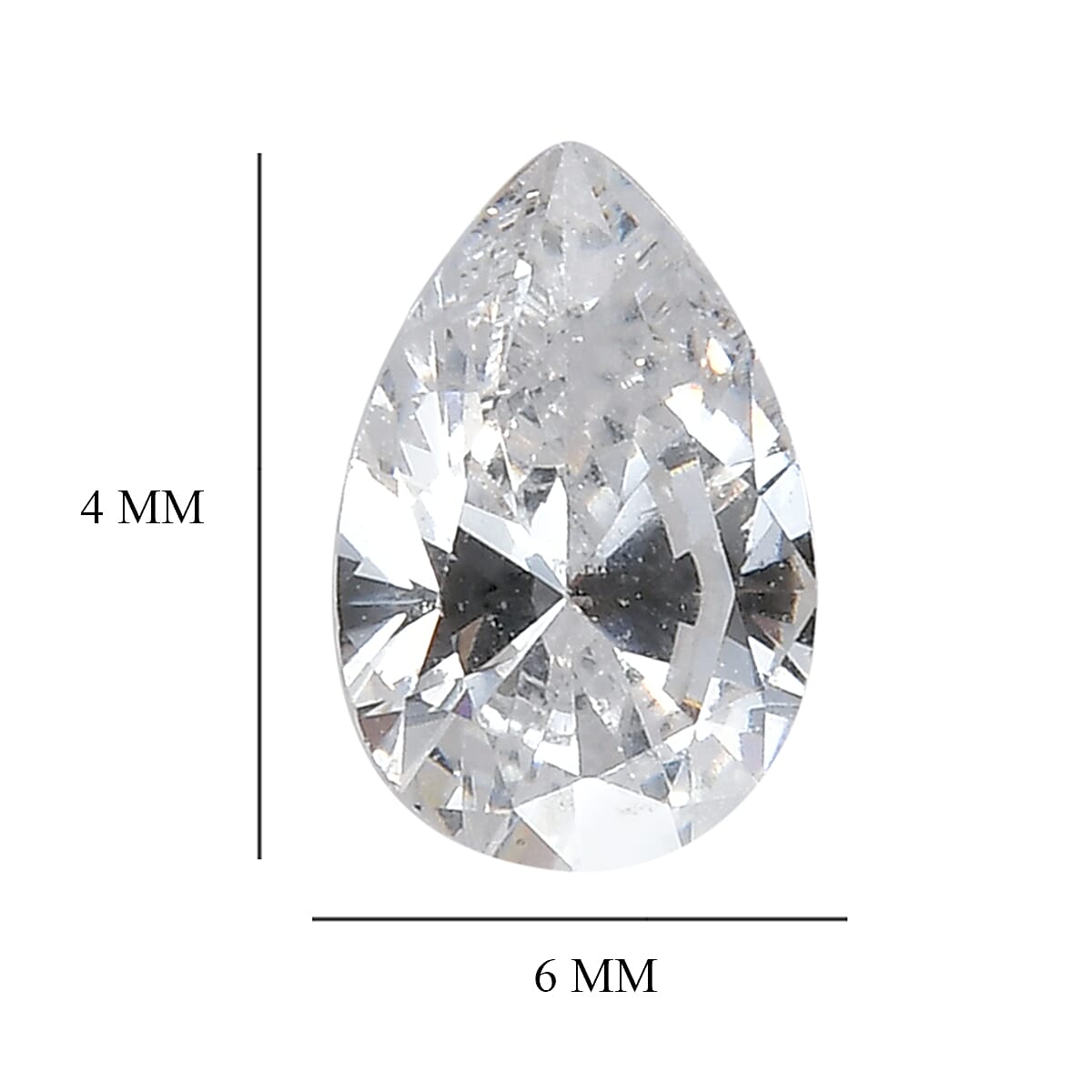 Finest CZ (Pear 6x4 mm) 0.60 ctw image number 3