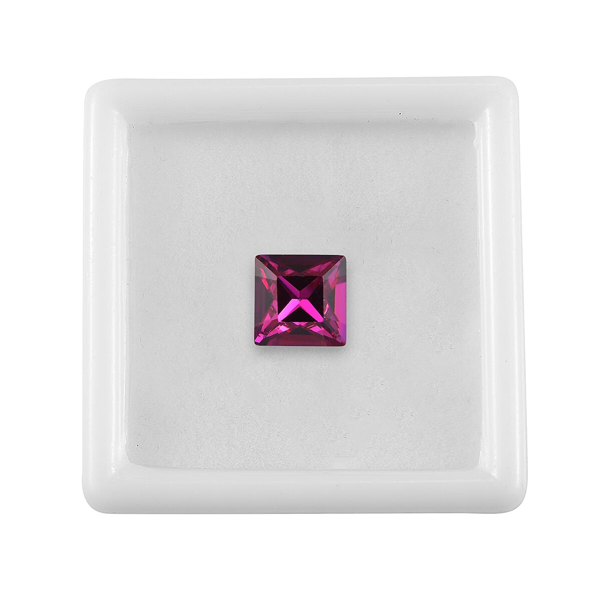 Fuchsia Crystal (Sqr 8 mm) 2.40 ctw image number 2