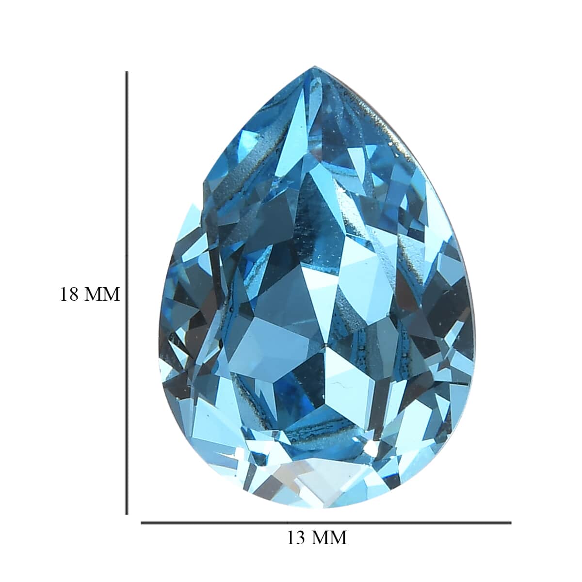 Aquamarine Crystal (Pear 18x13 mm) 9.38 ctw image number 3