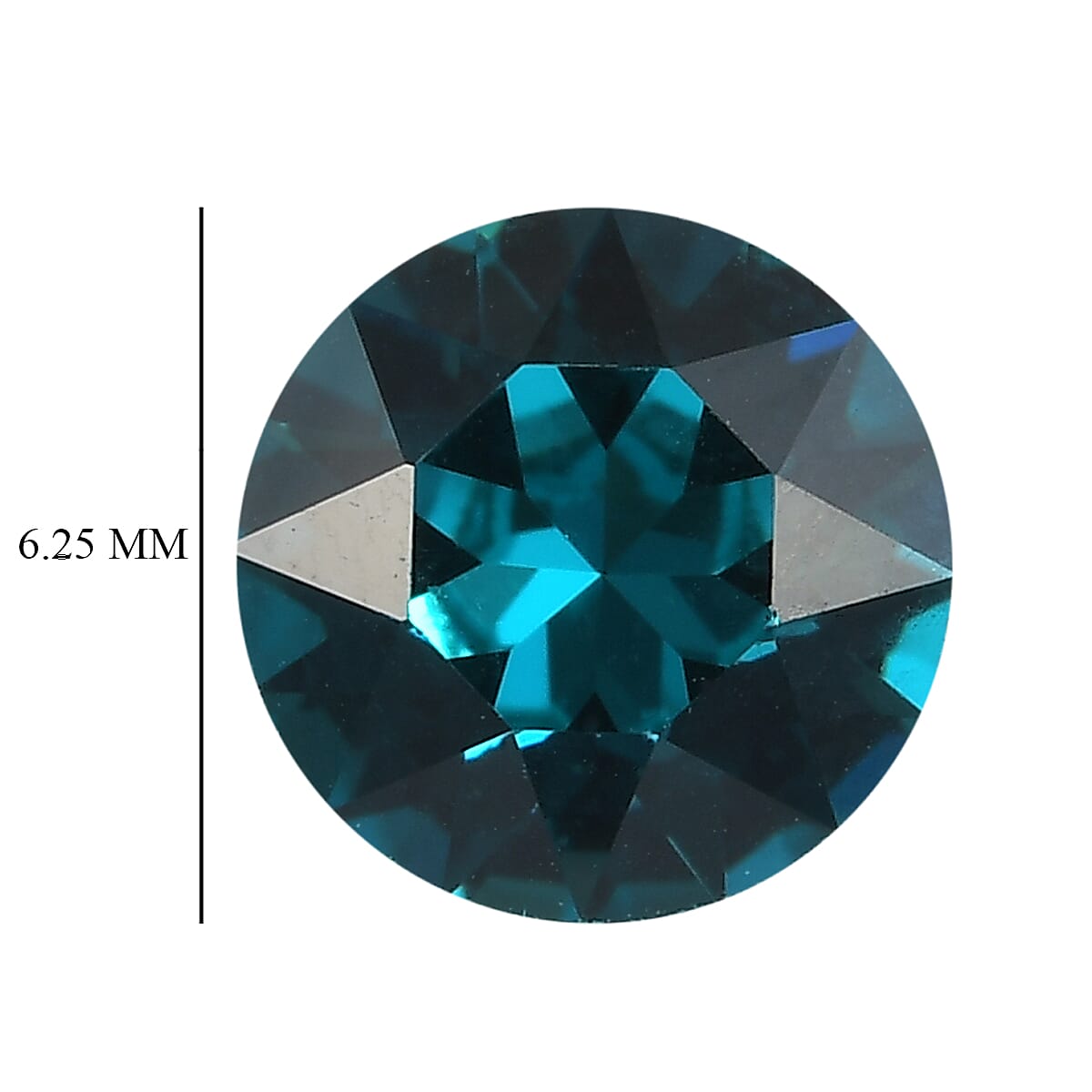 Blue Zircon Crystal (Rnd 6.25 mm) 0.70 ctw image number 3