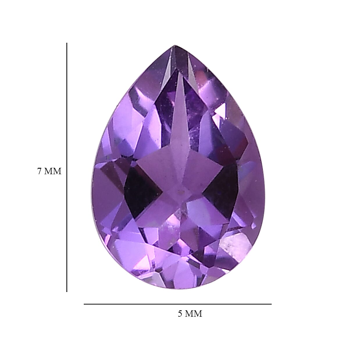 Uruguayan Amethyst (Pear 7x5 mm) 0.52 ctw image number 3