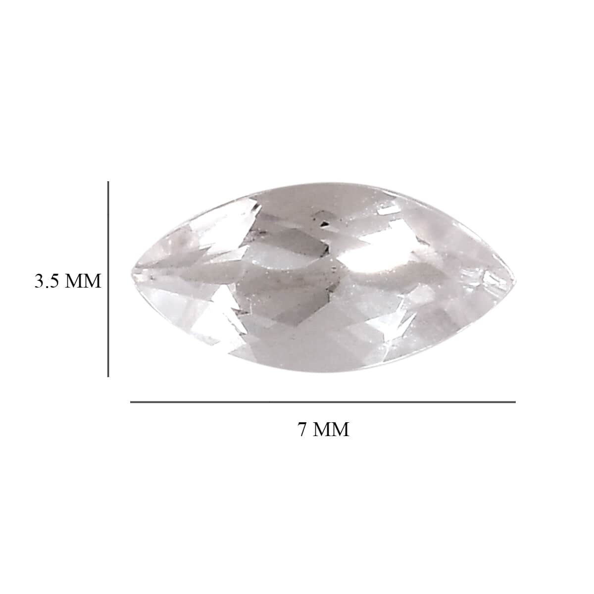 White Aquamarine (Mrq 7x3.5 mm) 0.30 ctw image number 3