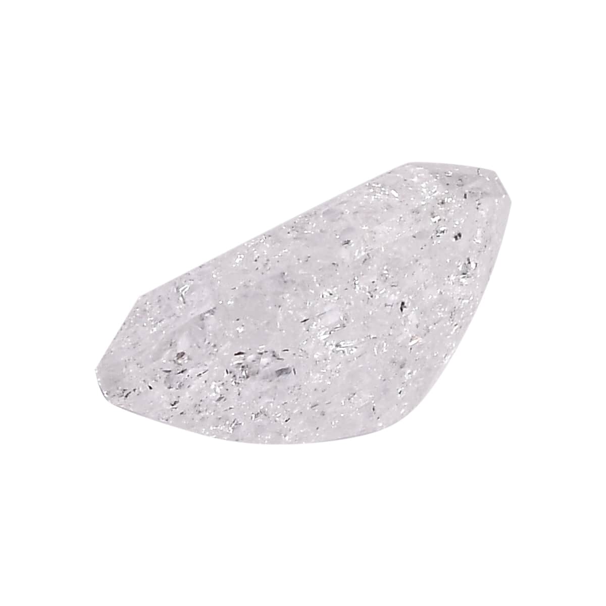 White Crackled Quartz (Pear 18x13 mm) 9.96 ctw image number 1
