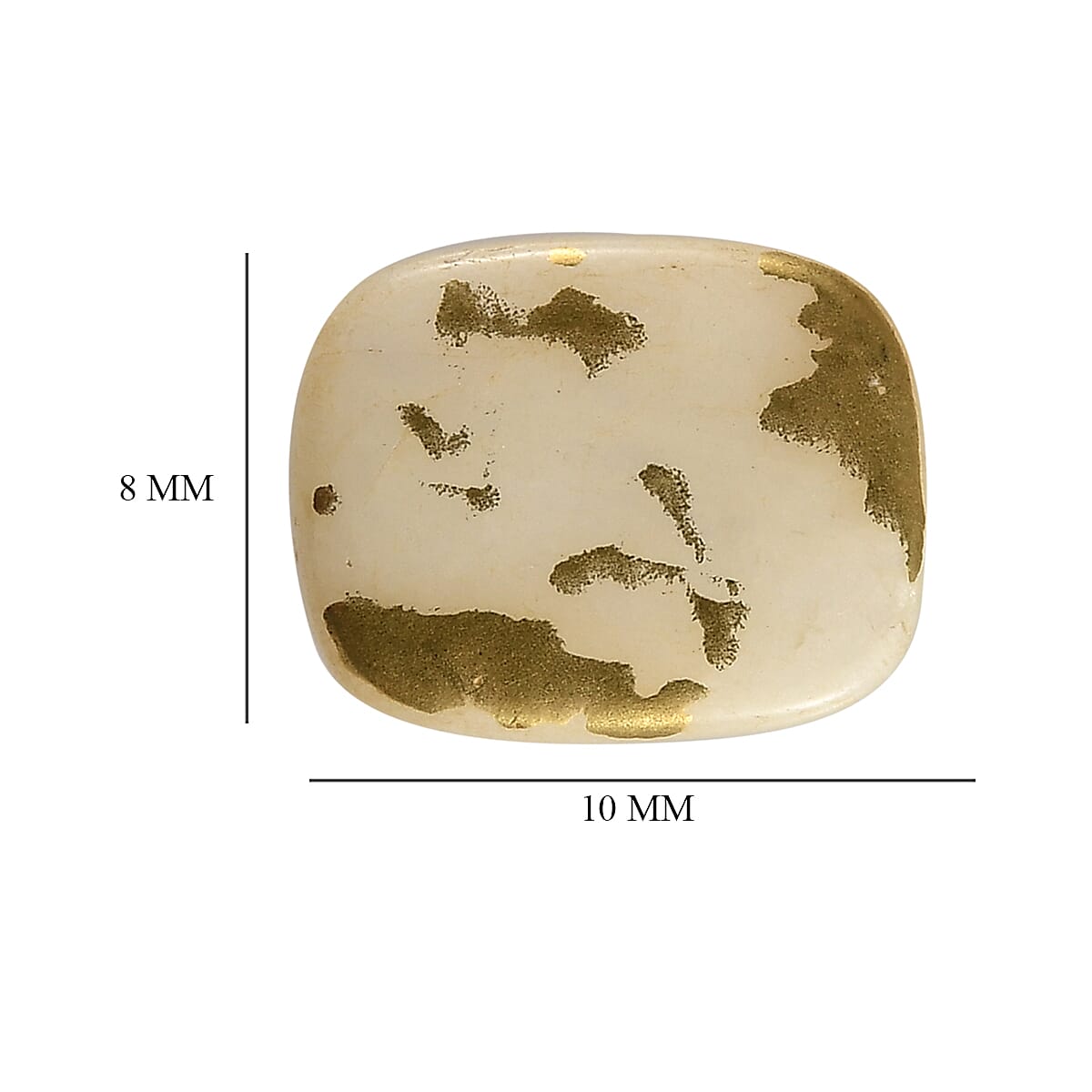 White Goldenite (Cush 10x8 mm) 1.55 ctw image number 3