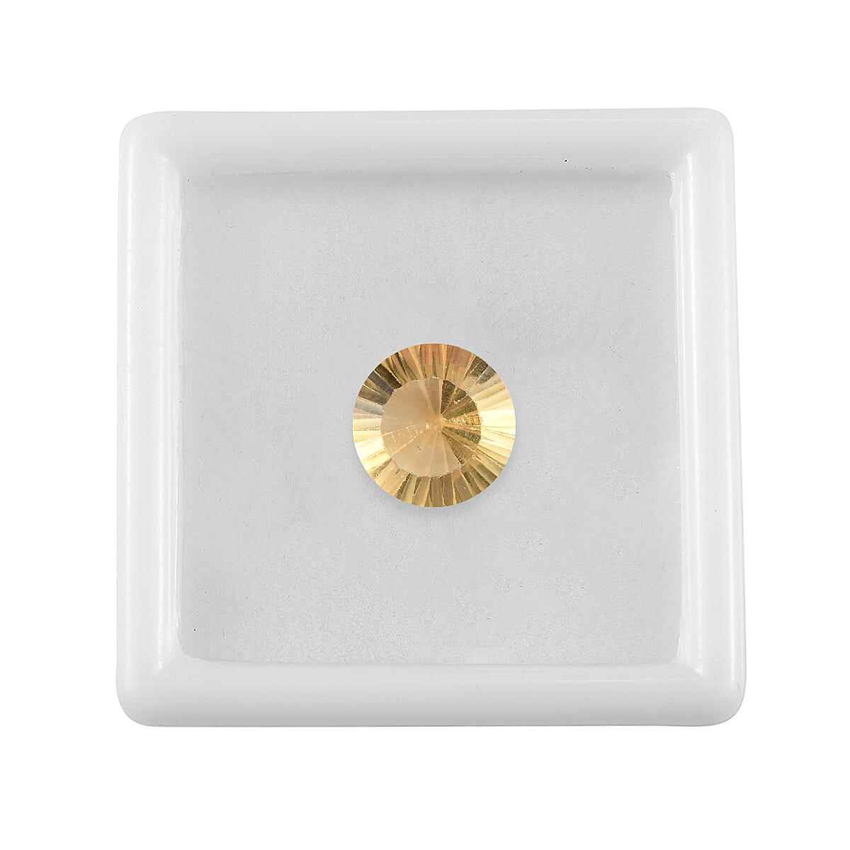 Canary Yellow Fluorite (Rnd 11 mm) 4.59 ctw Loose Gemstone
