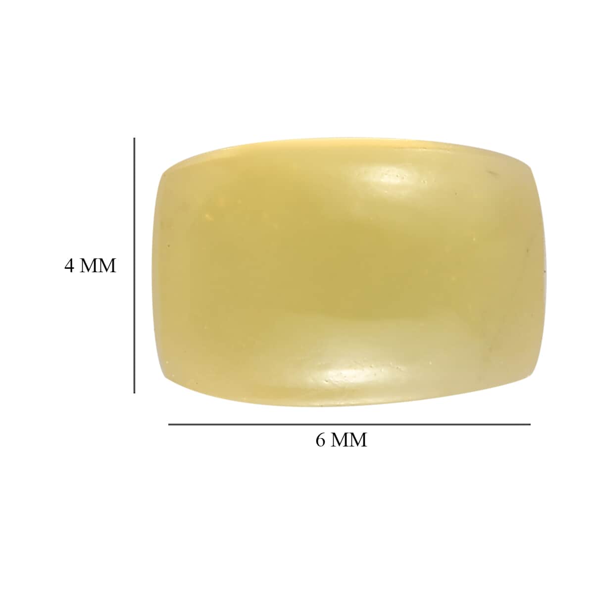 Yellow Opal (Cush 6x4 mm) 0.30 ctw image number 3