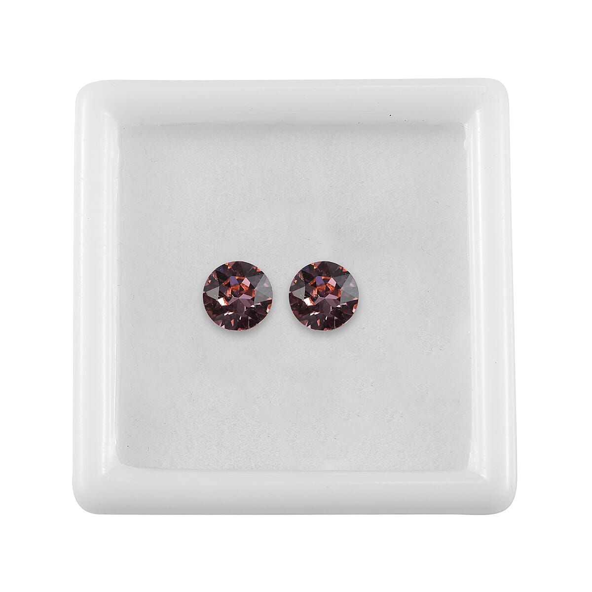 Light Rose Crystal Set of 2 (Rnd 6 mm) 1.42 ctw | Loose Gem | Loose Gemstones | Loose Stones | Jewelry Stones image number 2