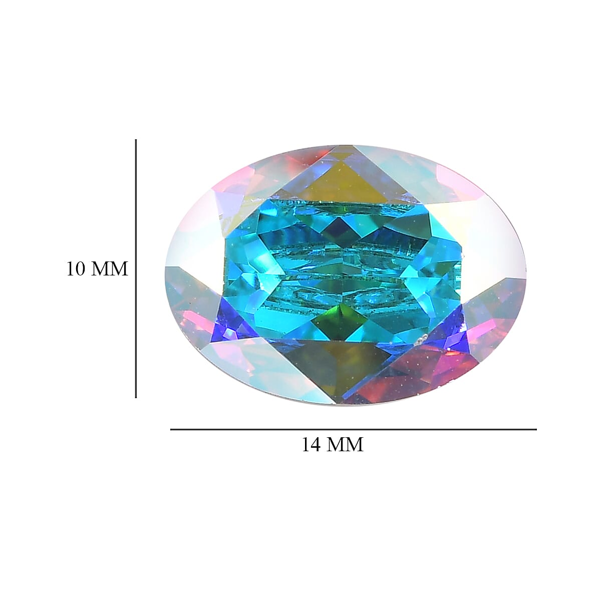 Aurora Borealis Crystal (Ovl 14x10 mm) 5.34 ctw image number 3