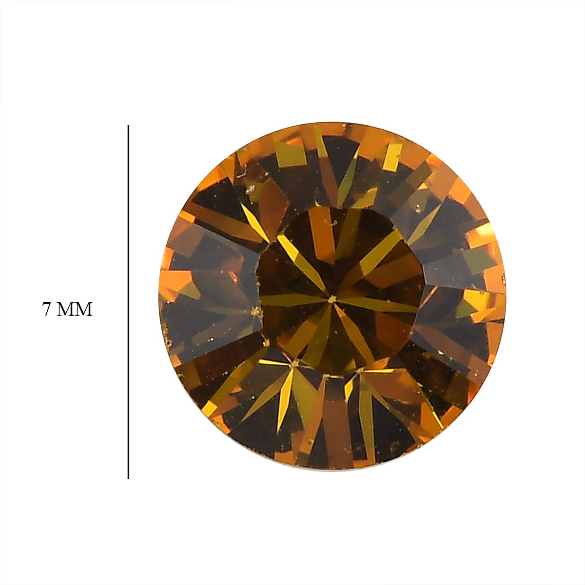 Sunflower Crystal (Rnd 7 mm) 1.29 ctw | Loose Gem | Loose Gemstones | Loose Stones | Jewelry Stones image number 3