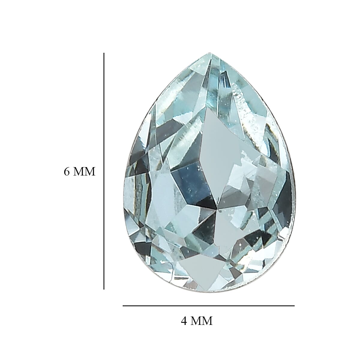 Light Azore Crystal Set of 2 (Pear 6x4 mm) 0.72 ctw image number 3