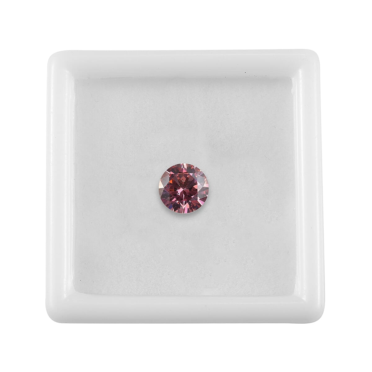 Finest Fancy Pink CZ (Rnd 7 mm) 2.25 ctw image number 2