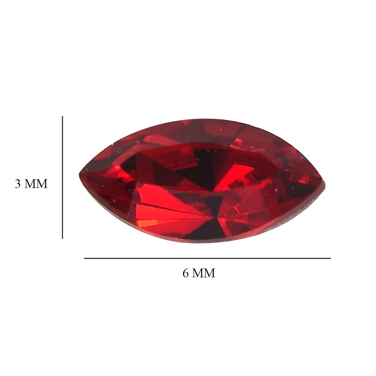 Siam Color Crystal Set of 2 (Mrq 6x3 mm) 0.42 ctw | Loose Gem | Loose Gemstones | Loose Stones | Jewelry Stones image number 3