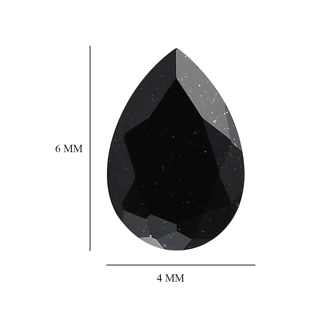 Australian Black Tourmaline (Pear 6x4 mm) 0.35 ctw image number 3