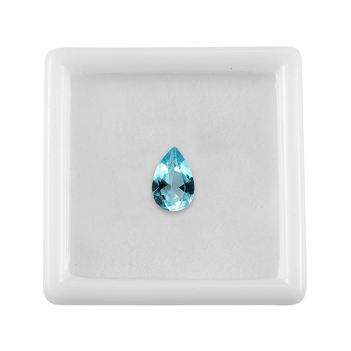 Madagascar Paraiba Apatite (Pear 6x4 mm) 0.38 ctw image number 2