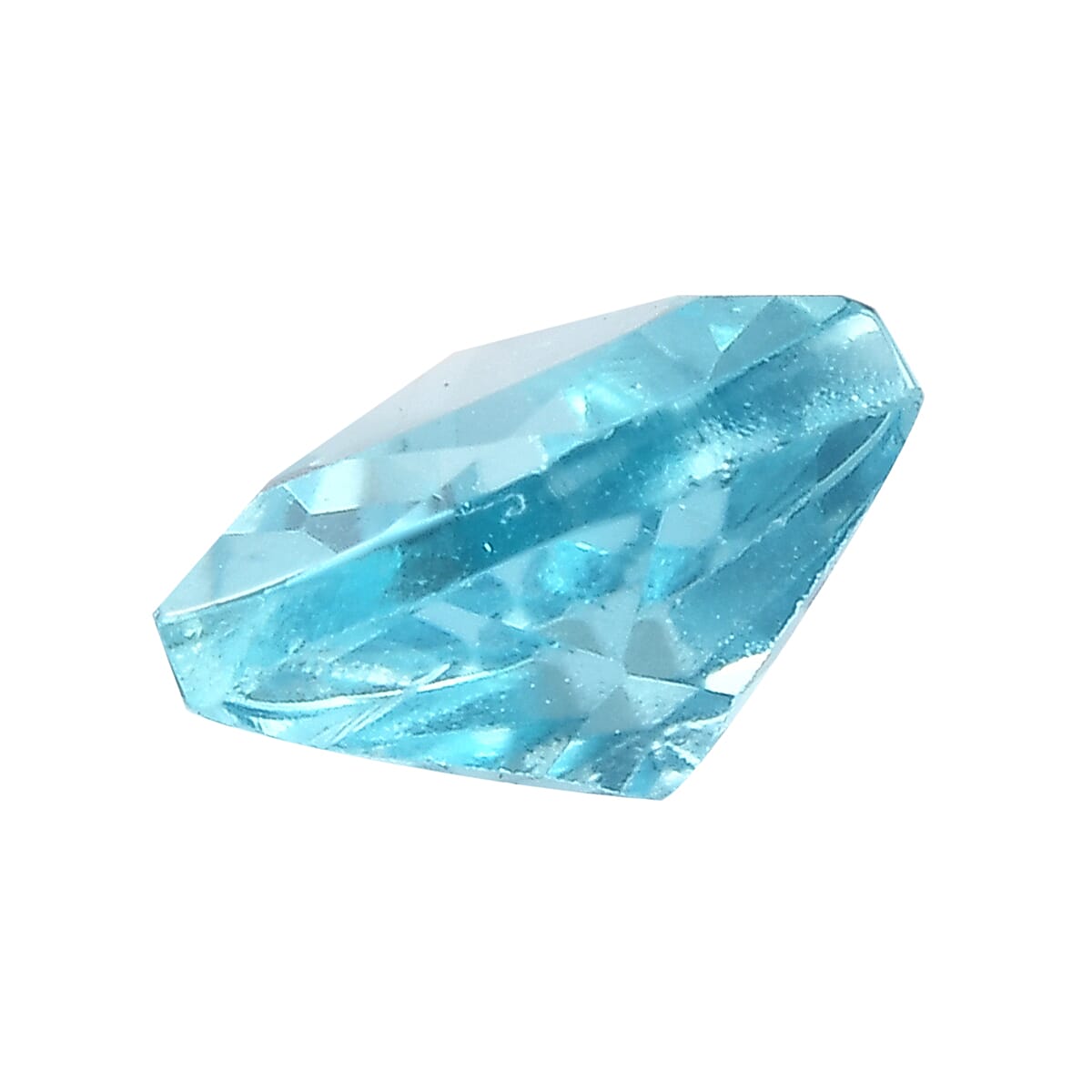 Madagascar Paraiba Apatite (Tril 6 mm) 0.67 ctw image number 1