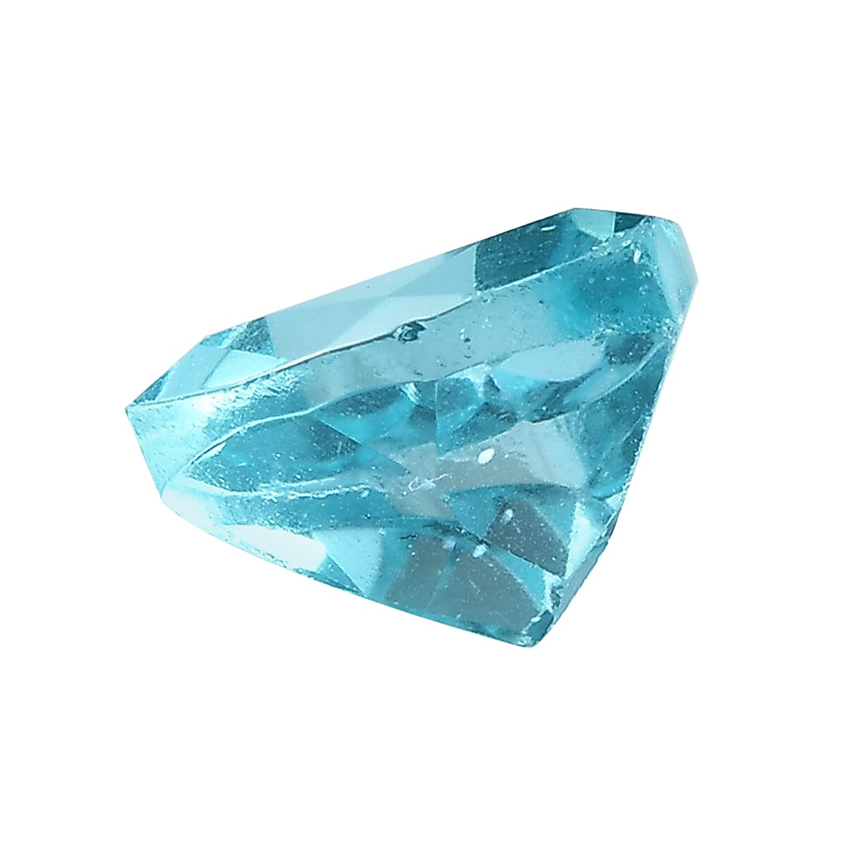 AA Madagascar Paraiba Apatite (Tril 7 mm) 1.04 ctw image number 1