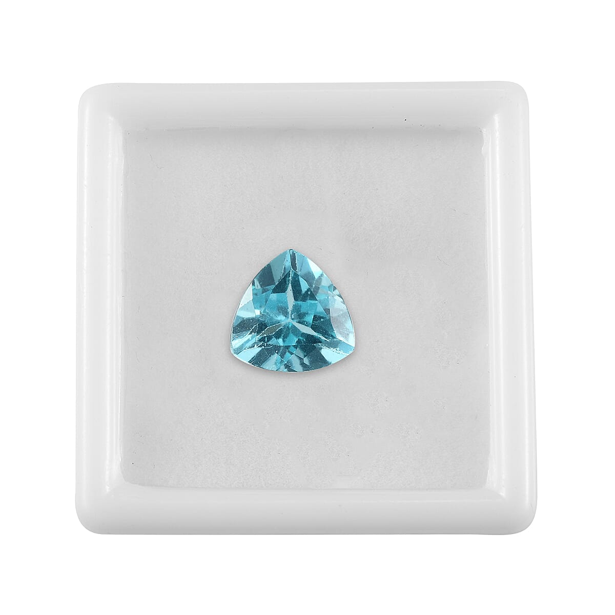 AA Madagascar Paraiba Apatite (Tril 7 mm) 1.04 ctw image number 2